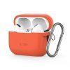 Etui silikonowe TECH-PROTECT SILICONE HOOK APPLE AIRPODS PRO 1 / 2 NEON ORANGE
